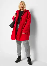 Cappotto svasato con cappuccio e pinces, bonprix