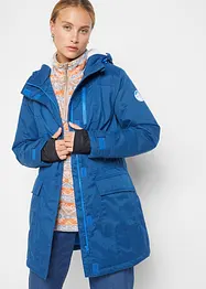 Parka tecnico con pile teddy e cappuccio, impermeabile, bonprix