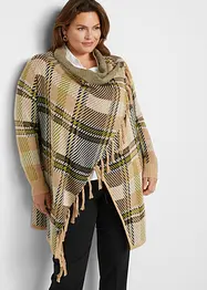Cardigan di maglia lungo con frange, bonprix