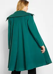 Cappotto svasato in simil lana con collo ampio, bonprix