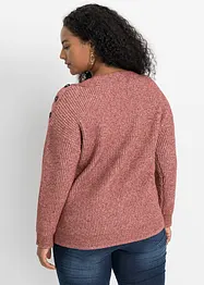 Maglione oversize con bottoni, bonprix