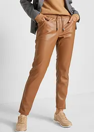 Pantaloni in similpelle con elastico in vita, bonprix