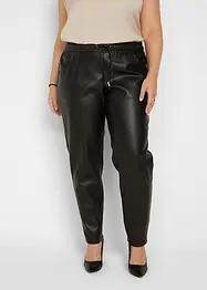 Pantaloni in similpelle con elastico in vita, bonprix