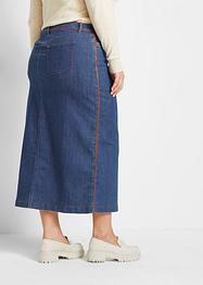 Gonna di jeans con pistagna in PU, bpc selection