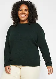 Maglione melange con scollo rotondo, bonprix