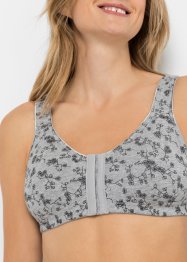 Reggiseno senza ferretto con chiusura anteriore e cotone biologico (pacco da 2), bpc bonprix collection