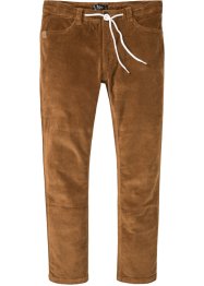 Pantaloni in velluto elasticizzati con cordoncino slim fit, straight, bpc bonprix collection