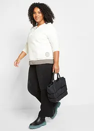 Maglia in cotone a maniche lunghe effetto 2 in 1, bonprix