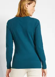 Maglione basic in maglia fine con cotone riciclato, bonprix