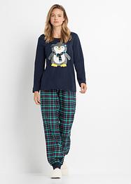 Pigiama con pantaloni in flanella, bpc bonprix collection