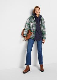 Felpa lunga con cappuccio e spacchi, John Baner JEANSWEAR