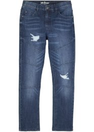 Jeans stile biker effetto usato slim fit, John Baner JEANSWEAR