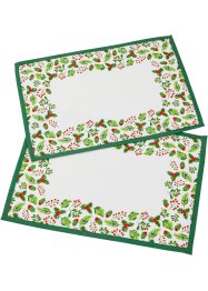 Tovagliette americane con foglie natalizie (pacco da 2), bpc living bonprix collection