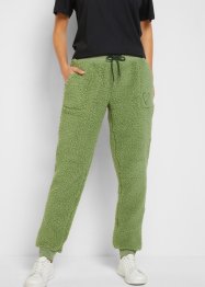 Pantaloni da jogging in pile effetto peluche Maite Kelly, bpc bonprix collection