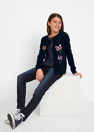 Cardigan in filato fine con paillettes, bonprix