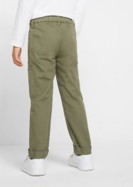 Pantaloni in twill con elastico in vita regular fit, John Baner JEANSWEAR