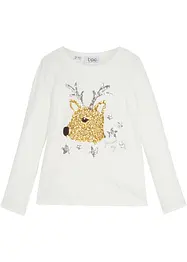 Maglia a maniche lunghe con paillettes, bonprix