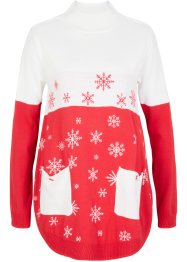 Maglione natalizio con colletto dritto, bpc bonprix collection