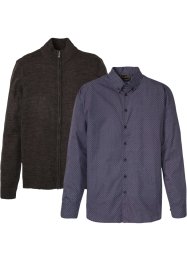 Cardigan e camicia (set 2 pezzi), bpc selection