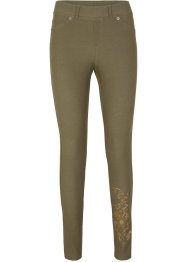 Jeggings termici con stampa floreale e strass, bpc selection