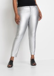 Pantaloni push-up spalmati in look metallizzato, RAINBOW