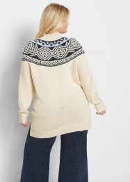Maglione norvegese con spacchi ai lati, bpc bonprix collection