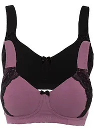 Reggiseno minimizer senza ferretto con cotone biologico (pacco da 2), bonprix