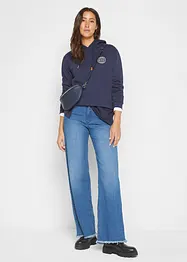 Jeans wide leg, a vita alta, bonprix