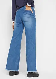 Jeans elasticizzati loose fit a vita alta, wide leg, bonprix