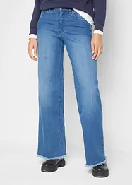 Jeans wide leg, a vita alta, bonprix