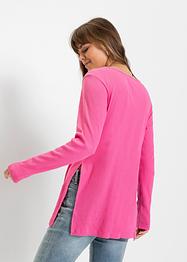 Maglia lunga con spacchi in cotone biologico, RAINBOW