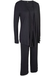 Maglia, giacca, pantaloni (set 3 pezzi) con viscosa sostenibile, bpc bonprix collection