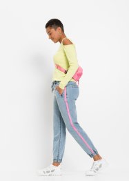 Jeans comodi con righe a contrasto, RAINBOW