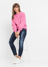 Jeans skinny cropped con zone sdrucite, RAINBOW