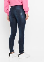Jeans skinny cropped con zone sdrucite, RAINBOW