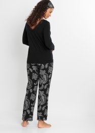 Pantaloni pigiama lunghi e  fascia per capelli (set 2 pezzi), bpc bonprix collection