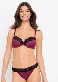 Reggiseno con coppe preformate, ferretto e poliammide riciclata (pacco da 3), bonprix