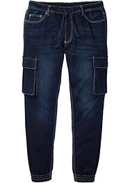 Jeans cargo con elastico in vita slim fit straight, RAINBOW