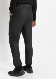 Pantaloni cargo effetto denim con elastico in vita regular fit straight, RAINBOW