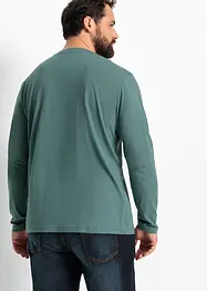 Maglia serafino a maniche lunghe in puro cotone biologico (pacco da 2), bonprix