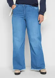 Jeans wide leg, a vita alta, bonprix