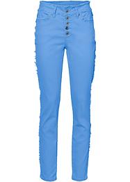 Pantaloni in twill con dettagli sfrangiati, RAINBOW