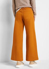 Pantaloni culotte cargo in twill con cinta comoda, alla caviglia, bpc bonprix collection