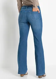 Jeans a zampa con ricami floreali, bonprix