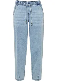 Jeans barrel shape con cinta comoda, vita media, bonprix