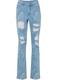 Jeans straight con farfalle stampate, RAINBOW