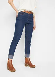 Jeans boyfriend alla caviglia, vita media, bonprix