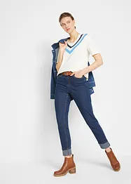 Jeans boyfriend alla caviglia, vita media, bonprix