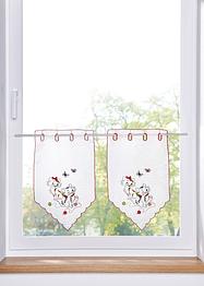 Tenda a vetro con gattini ricamati (pacco da 2), bpc living bonprix collection