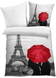 Biancheria da letto double-face a tema Parigi, bpc living bonprix collection